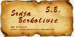 Srđa Berkolivić vizit kartica
